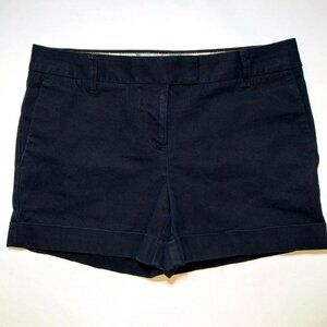 J CREW Shorts size 2 - 3.5" City Fit Chino Rolled hem Navy Blue JCREW Flat front